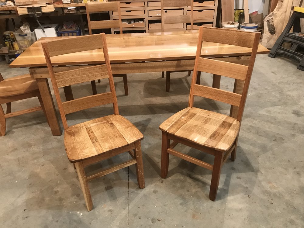 Beautiful sturdy handcrafted wood chairs